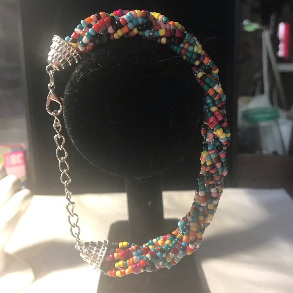 Colorful seed bead bracelet